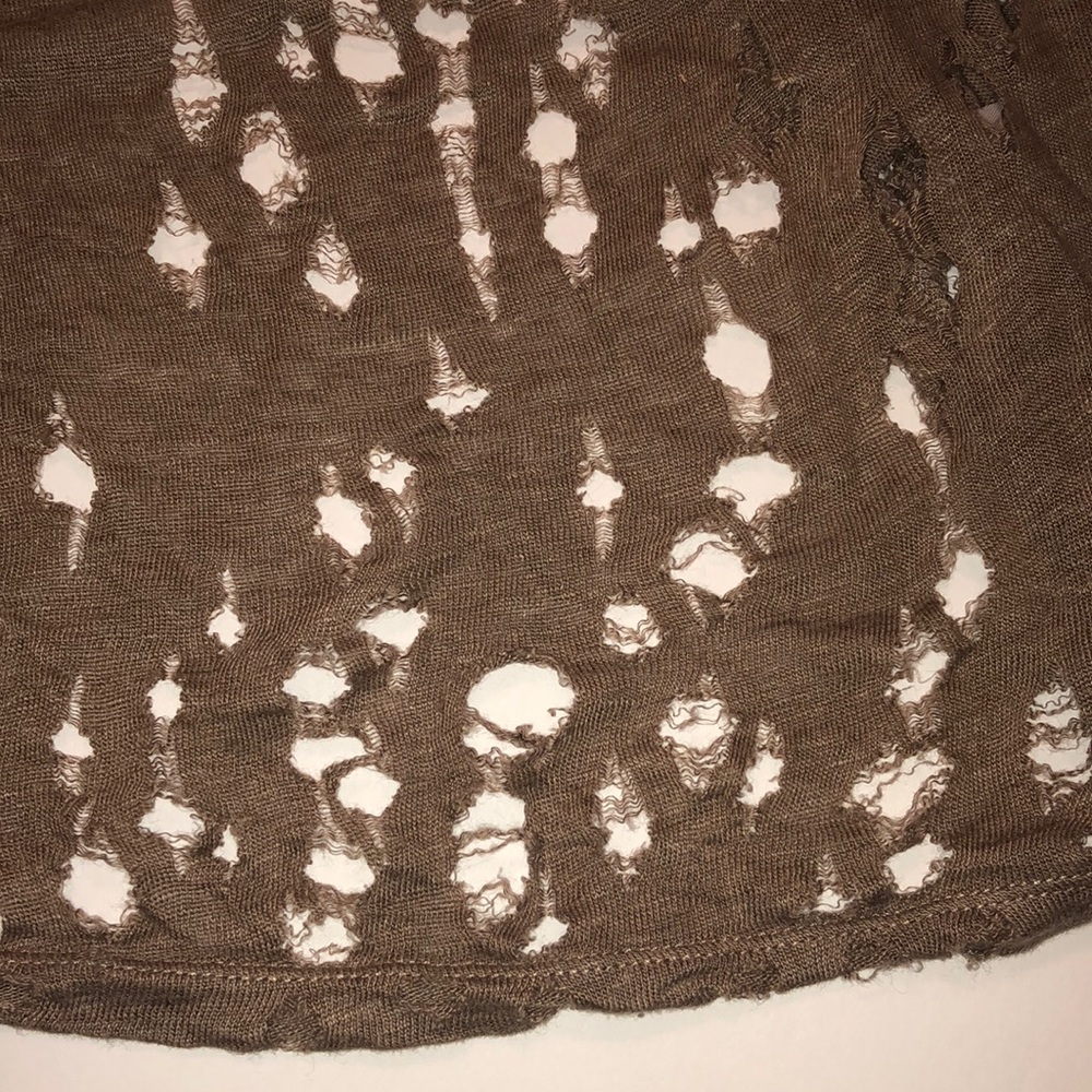 IRO Linen Distressed Clay Tee t-shirt top sheer - Picture 6 of 17